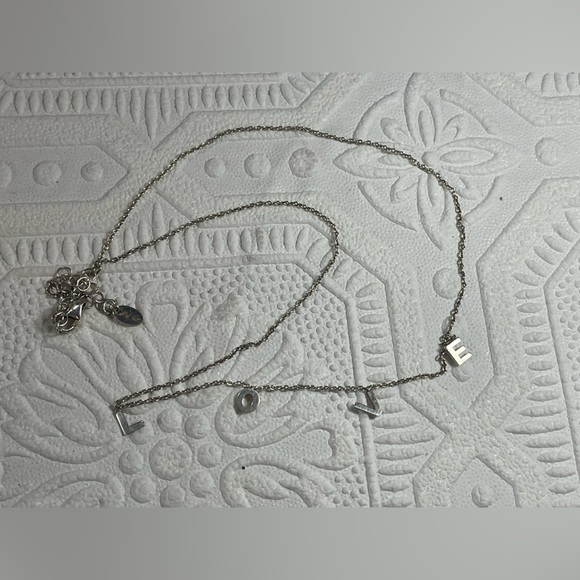 925 AV Sterling Silver LOVE Choker Necklace - Picture 5 of 9